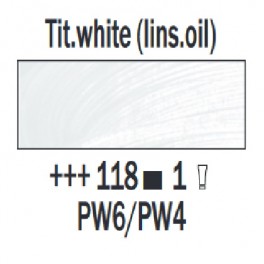 Farba olejna Rembrandt 15ml seria 1 - kolor 118 Tit.white (lins.oil)